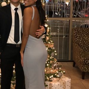 MISSGUIDED open back midi dress